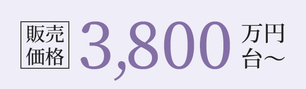 販売価格3,800万円台～
