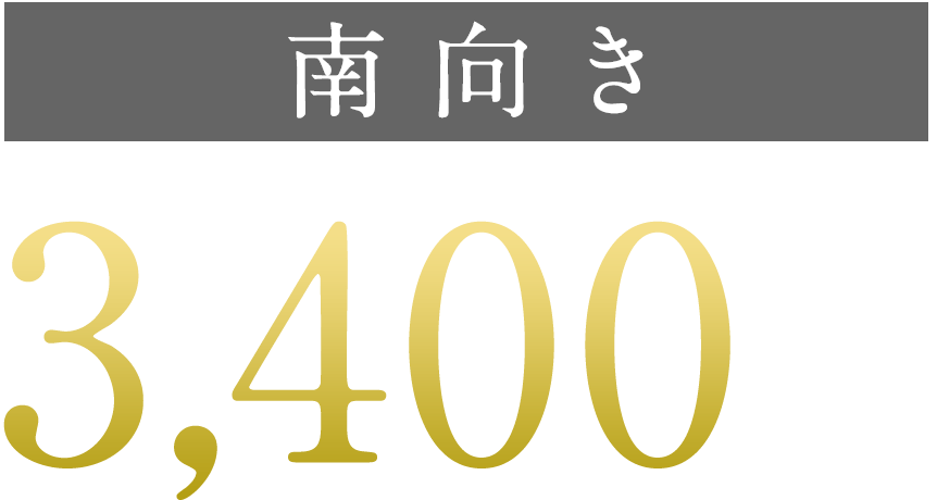 南向き 販売価格3,400万円台～※100万円単位